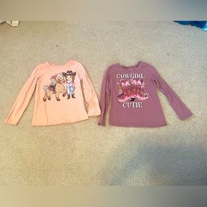 Lot of 2 long sleeved size 5t shirts.